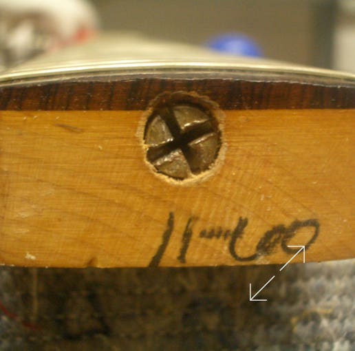 Stratocaster Hals von November 1960 mit handgeschriebener Monats-  und Jahresangabe