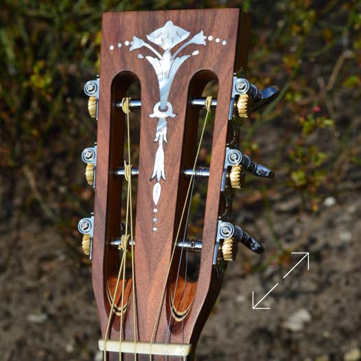 Kopfplatte des OM-Model V.S. aus Pao Ferro