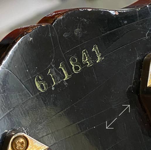 Serriennummer einer 1956er Les Paul Custom