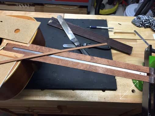 Spannstab freigelegt